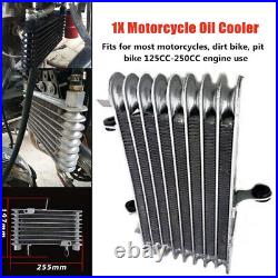 1PCS Aluminum Alloy Motorcycle Aluminum Oil Cooler Part Kit Radiator 125cc 250cc