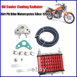 1Set Red Oil Cooler Cooling Radiator withHose Dirt Pit Bike Motorcycles 50cc-125cc