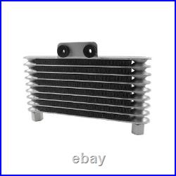 1×Motorcycle Oil Cooler Aluminum Engine Oil Cooling Radiator System 125cc-250cc