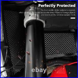 Black Radiator Grill Cover Protector Oil Cooler Guard For Ducati Multistrada V4