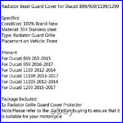 Black Radiator Guard Cover Oil Cooler For Ducati 1299 1199 959 899 Panigale