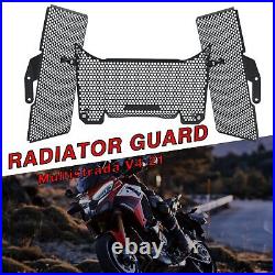 Black Radiator Oil Cooler Grille Guard Protector For Ducati Multistrada V4 2021