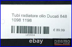 Ducati 848 1098 1198 Oil Cooler Tube Line U22634