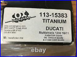 Ducati Multistrada Titanium 1200 10/11 RadiatorGuard Oil Cooler&Chain Case Guard