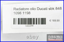 Ducati SBK 848 1098 1198 Oil Cooler Radiator U22258