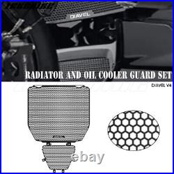 Motorcycle Radiator & Oil Cooler Guard Cover Set For Ducati Diavel V4 2023-2024