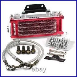 Motorcycle Red Oil Cooler Radiator Fit for 50 70 90 110CC Pit Dirt Bike SUV