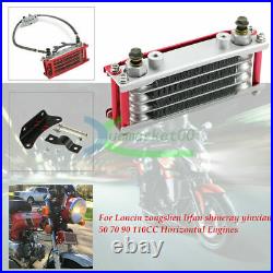 Red Oil Cooler Radiator Fit for 50 70 90 110CC Dirt Pit Bike Racing Motorcycle
