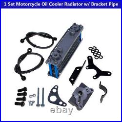 Universal Motorcycle Oil Cooler Radiator +Bracket Pipe Set Part For 125CC 140CC